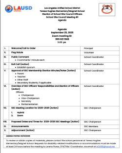 Agenda